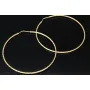 Elegante XL Creolen / Hoops mit diagonalem Muster in 585er 14K Gold (Gelbgold)