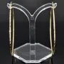 Elegante XL Creolen / Hoops mit diagonalem Muster in 585er 14K Gold (Gelbgold)