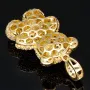 Teddy Bär-Anhänger aus 14K 585 Gelbgold mit glitzernden Zirkonia besetzt