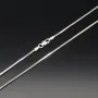 Glänzende Schlangenkette aus 585 14k Gold (Weißgold) in 55cm ca. 5,3g