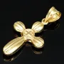 Kruzifix-Kreuz Anhänger - Jesus Christus aus glanzvollem Gold 14k (585) Gelbgold und Weißgold