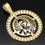 Heilige Maria - Hochwertig produzierter Anhänger aus Bicolor 585er 14 Karat Gold (Gelbgold und Weißgold)