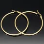 Edle Creolen aus hochwertigem, glänzend poliertem 14K / 585 Gold (Gelbgold)