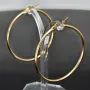 Edle Creolen aus hochwertigem, glänzend poliertem 14K / 585 Gold (Gelbgold)