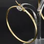 Edle Creolen aus hochwertigem, glänzend poliertem 14K / 585 Gold (Gelbgold)
