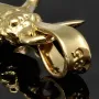 Engel-Anhänger aus glänzendem 14k (585) Bicolor Gold (Gelbgold und Weißgold)