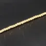 Längenverstellbares Armband, mit vielen kleinen Goldkügelchen bestückt, aus 585 14K Gelbgold in ca. 17,5 - 20 cm Länge