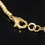 Längenverstellbares Armband, mit vielen kleinen Goldkügelchen bestückt, aus 585 14K Gelbgold in ca. 17,5 - 20 cm Länge