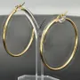 Elegante Creolen aus exquisitem, glänzend poliertem Gelbgold (14K / 585 Gold)