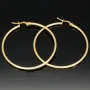 Elegante Creolen aus exquisitem, glänzend poliertem Gelbgold (14K / 585 Gold)