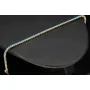 Trendiges Tennisarmband mit funkelnd, blauen Zirkoniasteinen aus 585 14K Gold in (ca. 16,5 cm Länge)