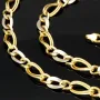 Sehr schöne Goldkette in zeitlosem Design aus 585 / 14K Bicolor Gold (Weißgold und Gelbgold) (ca. 56 cm)