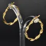 Exquisite Creolen mit Twist - Design aus Gold (585er 14K Gelbgold)