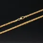 Kurze, hochwertig produzierte Königskette aus edlem 14k / 585 Gold 44cm, 2mm