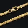 Kurze, hochwertig produzierte Königskette aus edlem 14k / 585 Gold 44cm, 2mm