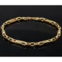 Exquisites Ankerarmband aus funkelndem Gold mit Greco-Design ca. 20cm lang und 4mm breit (585 / 14k Gelbgold)