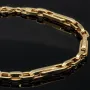 Exquisites Ankerarmband aus funkelndem Gold mit Greco-Design ca. 20cm lang und 4mm breit (585 / 14k Gelbgold)