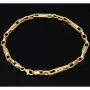 Exquisites Ankerarmband aus funkelndem Gold mit Greco-Design ca. 20cm lang und 4mm breit (585 / 14k Gelbgold)