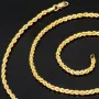 Hochwertig produzierte Kordelkette in ca. 50cm Länge aus funkelndem 585er Gold 14k ca. 2,5 mm Breite