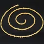 Hochwertig produzierte Kordelkette in ca. 50cm Länge aus funkelndem 585er Gold 14k ca. 2,5 mm Breite