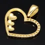 Funkelnder Herz-Anhänger aus edlem Gold (585er 14K Gelbgold) mit Zirkonia
