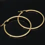 Sehr schöne, große, glänzende polierte Creolen-Ohrschmuck / Ohrringe 585er 14K Gold