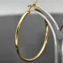 Sehr schöne, große, glänzende polierte Creolen-Ohrschmuck / Ohrringe 585er 14K Gold