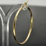Sehr schöne, große, glänzende polierte Creolen-Ohrschmuck / Ohrringe 585er 14K Gold