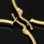 Sehr schöne, große, glänzende polierte Creolen-Ohrschmuck / Ohrringe 585er 14K Gold