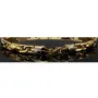 Bicolor Gold-Armband aus exquisitem 14K 585 Gelbgold und Weißgold (ca. 21 cm Länge, 6mm Breite) mit halb poliert und halb mattiertem Design