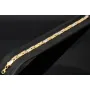 Bicolor Gold-Armband aus exquisitem 14K 585 Gelbgold und Weißgold (ca. 21 cm Länge, 6mm Breite) mit halb poliert und halb mattiertem Design