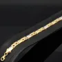 Bicolor Gold-Armband aus exquisitem 14K 585 Gelbgold und Weißgold (ca. 21 cm Länge, 6mm Breite) mit halb poliert und halb mattiertem Design