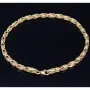 Königsarmband aus funkelndem Gold (585er Gelbgold 14 Karat) in ca. 20 cm Länge, ca. 3mm Breite
