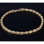 Königsarmband aus funkelndem Gold (585er Gelbgold 14 Karat) in ca. 20 cm Länge, ca. 3mm Breite
