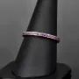 Memory-Zirkoniaring 585 14 Karat Gold-Ring aus Gelbgold mit leuchtenden, dunkel-lila Zirkonia bestückt Ringgröße ca. 53