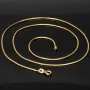Exquisite Schlangenkette für Damen aus hochwertigem 14K 585 Gold in ca. 50cm, 1mm