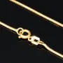 Exquisite Schlangenkette für Damen aus hochwertigem 14K 585 Gold in ca. 50cm, 1mm