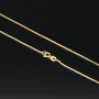 Exquisite Schlangenkette für Damen aus hochwertigem 14K 585 Gold in ca. 50cm, 1mm