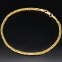 Goldarmband / Fuchsschwanzarmband in feinem Design aus hochwertigem 14K 585 Gold (Gelbgold) ca. 19cm Länge und 2mm Breite