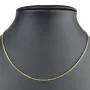 Sehr kurze, hochwertig produzierte Venezianerkette aus edlem Gold (585 / 14k Gelbgold ca. 5,8g) in ca. 42 cm, ca. 1,4 mm - für Kinder und sehr schlanke Damen geeignet