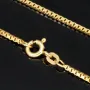 Sehr kurze, hochwertig produzierte Venezianerkette aus edlem Gold (585 / 14k Gelbgold ca. 5,8g) in ca. 42 cm, ca. 1,4 mm - für Kinder und sehr schlanke Damen geeignet