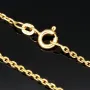 Zeitlose, glänzende Ankerkette aus edlem 14K 585 Gold (Gelbgold) kurzgliedrig - 60cm lang, ca. 1,5mm breit, ca. 5,6g