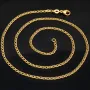 Funkelnde Goldkette mit feinem, stilvollem Muster in edlem Gold (585 14k Gelbgold, ca. 45cm lang, 2mm breit)