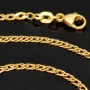 Funkelnde Goldkette mit feinem, stilvollem Muster in edlem Gold (585 14k Gelbgold, ca. 45cm lang, 2mm breit)