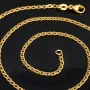 Funkelnde Goldkette mit feinem, stilvollem Muster in edlem Gold (585 14k Gelbgold, ca. 45cm lang, 2mm breit)
