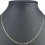 Funkelnde Goldkette mit feinem, stilvollem Muster in edlem Gold (585 14k Gelbgold, ca. 45cm lang, 2mm breit)