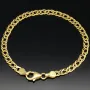 Goldarmband mit stilvollem Design aus massivem funkelndem 333er / 8k Gelbgold in ca. 4,5mm Breite und ca. 19,5cm Länge - mit FBM-Stempel