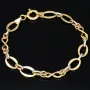 Edles Armband in zeitlosem Design aus hochwertigem 14K 585er Bicolor Gold (Gelbgold und Weißgold) ca. 20 cm Länge