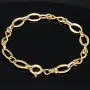Edles Armband in zeitlosem Design aus hochwertigem 14K 585er Bicolor Gold (Gelbgold und Weißgold) ca. 20 cm Länge