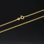 Sehr kurze, exquisite Ankerkette in ca. 42cm Länge, ca. 1,7mm Breite für sehr schlanke Damen aus Gold (585er 14k Gelbgold) mit FBM-Stempel